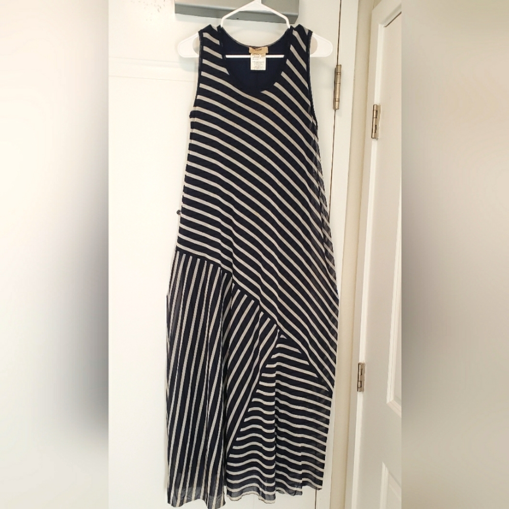 Fuzzi Italian Dress European Designer Nylon Tulle Mesh Maxi Dress Large